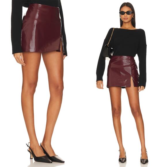 Amanda Uprichard Dale Skort Burgundy - Picture 1 of 9
